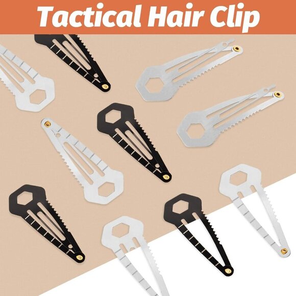 Self Defence Hair Clips Women Multi-Functional Stainless Steel 10 Pack